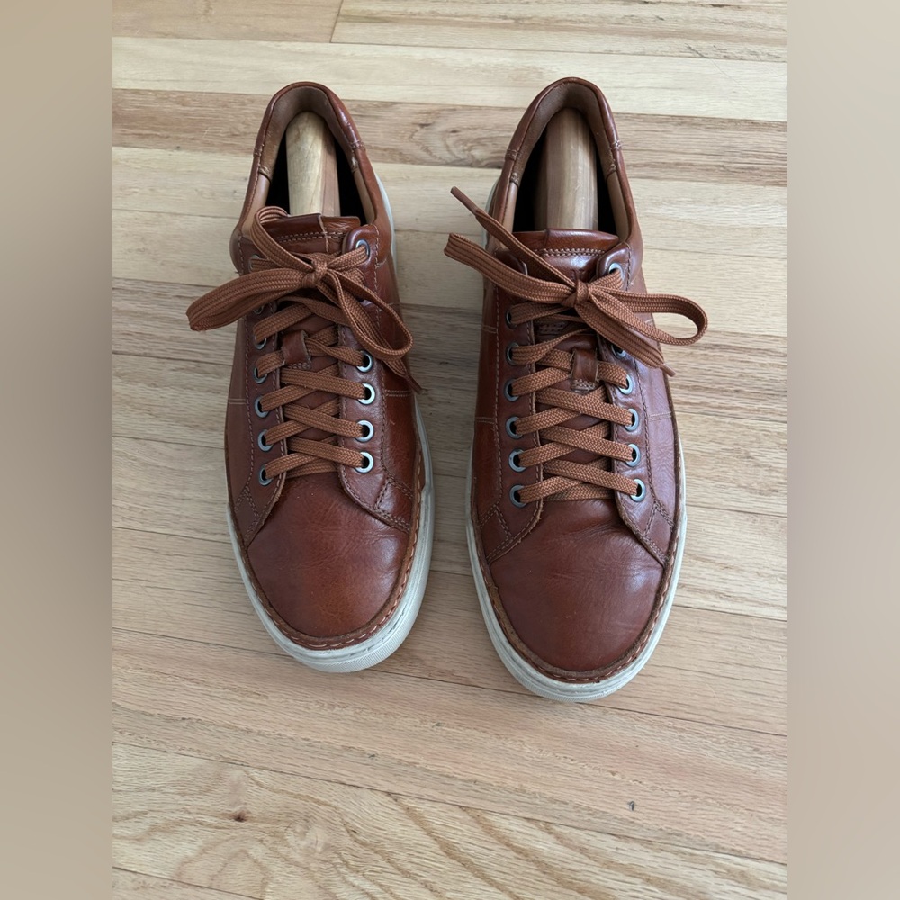 Allen Edmonds Porter City Men's Size 8.5 D Walnut Brown Leather Lace Up Sneaker